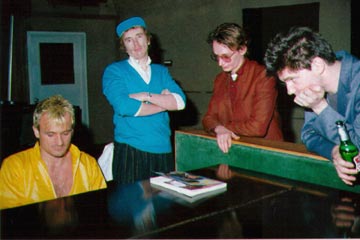 PiL summer 1983: Lou Bernardi, John Lydon, Keith Levene, Martin Atkins, NY 1983 © unknown