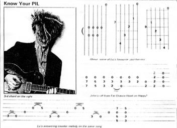 "Know your PiL", guitar magazine; circa 1987 © uknown