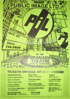Chicago, Granada Theater, USA October 23rd, 1982 poster