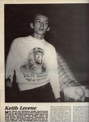 Keith Levene; circa 1979 © unknown