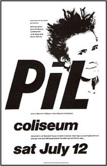 PiL - Austin, Coliseum, USA 12.7.86 Gig Poster