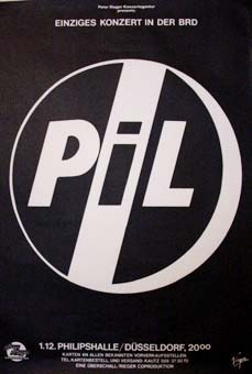 PiL - Dusseldorf, Philipshalle, Germany 1.12.83 Gig Poster