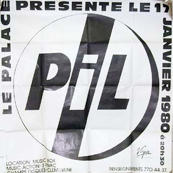 PiL - Paris, Le Palace, France 17.1.80 Gig Poster