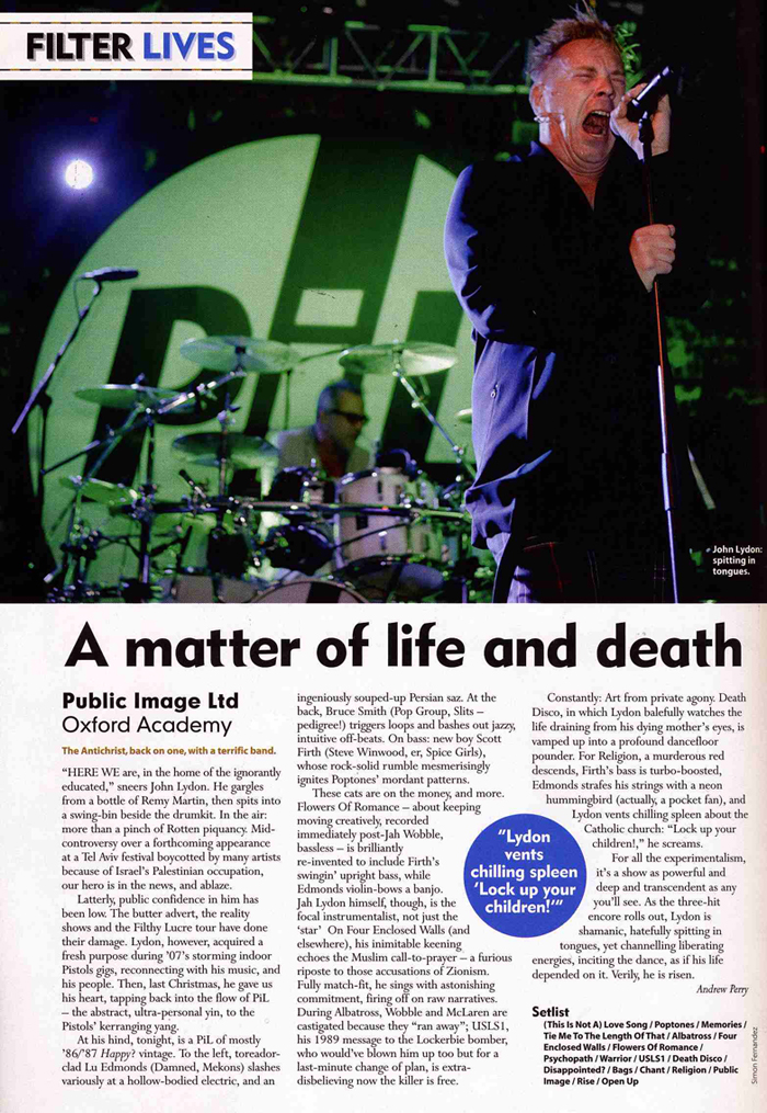 Mojo magazine, October, 2010