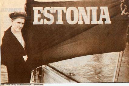John on the way to Estonia, Sounds, August 1988 © Brian Aris