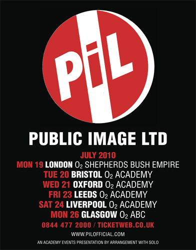 July 2010 UK Tour Poster / Advert