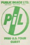 PiL - US Tour 1980 Backstage Pass