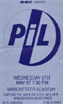 PiL - Manchester, Academy 6.5.92 Gig Ticket
