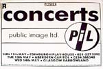 PiL - Scotland 86 Gig Poster