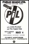 PiL - LA, Olympic Auditorium, USA 4.5.80 Flyer / Poster